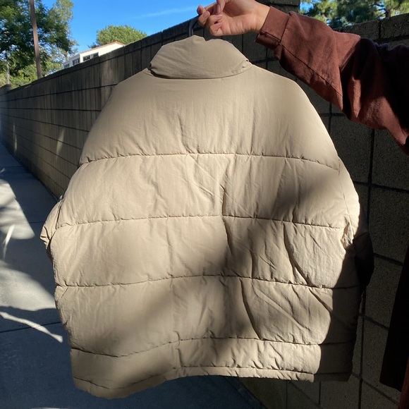 NWOT MESHKI Light Taupe Nylon Puffer Jacket - Picture 14 of 14